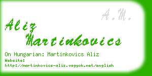 aliz martinkovics business card